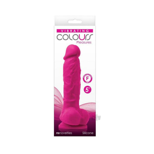 Colours Pleasures Vibrating 5" Dildo - Pink | SexToy.com