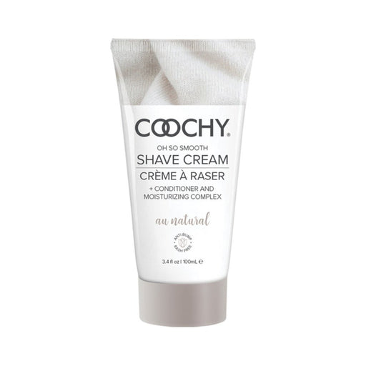 Tube of Coochy Au Natural fragrance-free shave cream with conditioner and moisturizing complex, 3.4 oz.