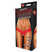 Crotchless Thong Clitoral Stimulating Beads Red S/M | SexToy.com