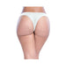 Crotchless Thong with Pearls White 1X/2X - SexToy.com