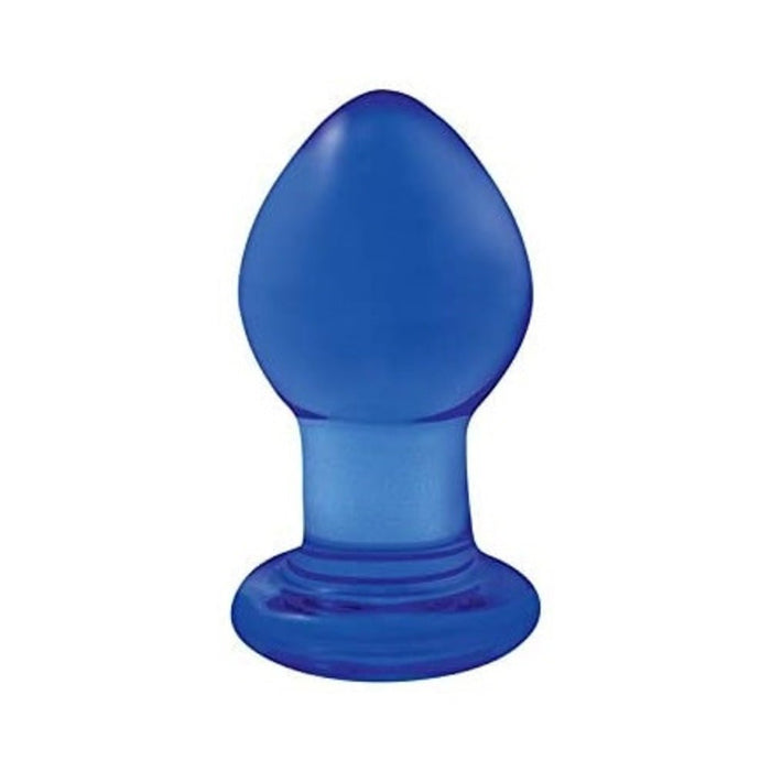 Crystal Glass Butt Plug Small Blue | SexToy.com