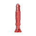 Pink translucent flexible anal starter toy with realistic shape and flared base for safe use.
