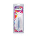Doc Johnson Crystal Jellies 5.5-inch pink anal starter toy in clear packaging with colorful geometric background.