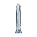 Translucent pink flexible anal starter toy with realistic shape and flared base for safe use.