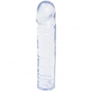 Crystal Jellies 8 Inch Classic Dildo in Clear | SexToy.com