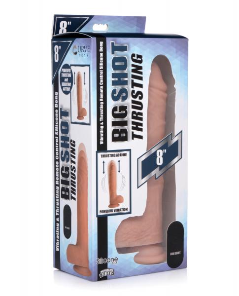 Curve Novelties Big Shot 8" Thrusting Dildo W/remote Control - Flesh | SexToy.com