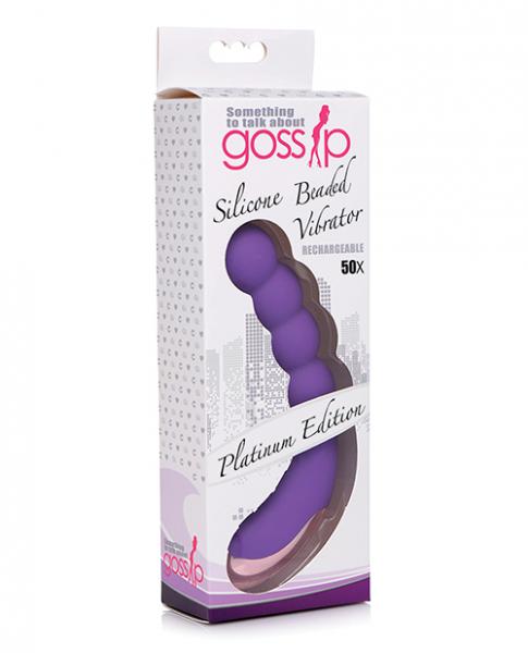 Curve Novelties Gossip Silicone Beaded Vibrator 50x- Violet | SexToy.com
