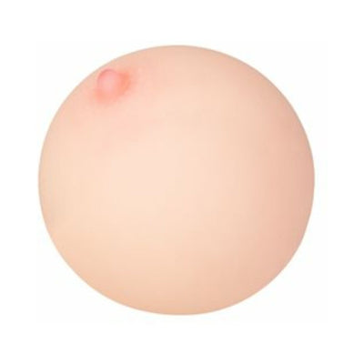 Compact lifelike breast-shaped stroker with realistic nipple detail in soft skin tone.