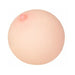 Compact lifelike breast-shaped stroker with realistic nipple detail in soft skin tone.