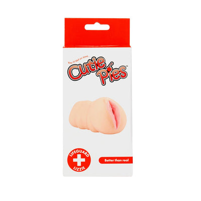Cutie Pies Lifeguard Lizzie Pussy Stroker in white and red packaging with product image on front.