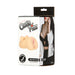 Cutie Pies Secretary Sasha stroker packaging showing product image and model in black lingerie with white shirt