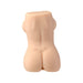 Compact lifelike torso stroker with detailed back and hips in soft skin-tone material.