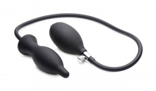 Dark Inflator Silicone Inflatable Anal Plug Black | SexToy.com