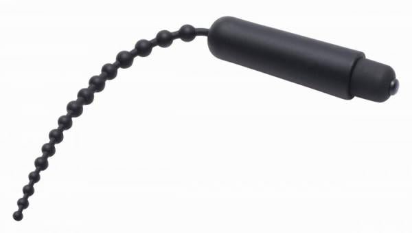 Dark Rod Vibrating Beaded Silicone Sound Black | SexToy.com