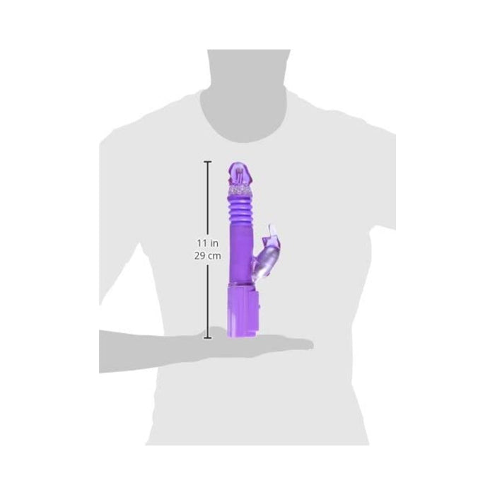 Deep Stroker Rabbit Vibe With Clit Stimulator - Purple | SexToy.com