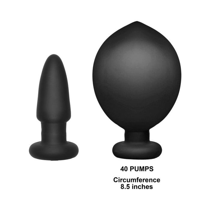 Deluxe Wonder Plug Inflatable Vibrating Black - SexToy.com