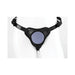 Black adjustable Body Dock SE strap-on harness with silicone docking plate on white mannequin.