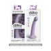 Dillio Platinum Secret Explorer 6-inch purple silicone dildo shown in packaging with two display options.