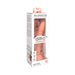 Dillio Platinum Wild Thing 7-inch silicone dildo in peach with suction cup base, displayed in white retail packaging.