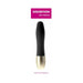 Discretion Black Mini Vibrator with sleek black body and gold base, compact and waterproof design for discreet pleasure.