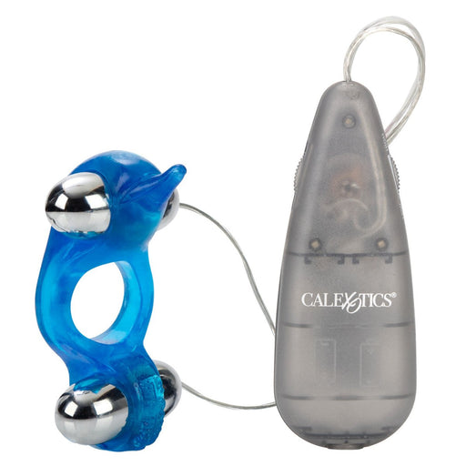 Diving Dolphin Vibrating Love Ring Blue - SexToy.com