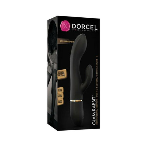 Dorcel Glam Rabbit Vibrator - Black/gold - SexToy.com