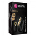 Packaging of Dorcel Perfect Lover with black and gold remote-controlled rechargeable pleasure device for couples.