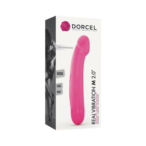 Dorcel Real Vibration M 6" Rechargeable Vibration - Pink - SexToy.com