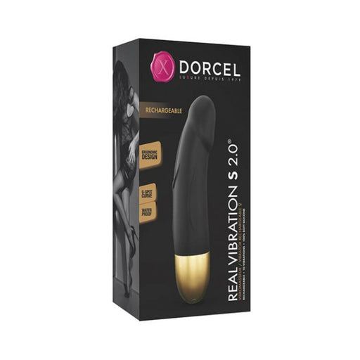Dorcel Real Vibration S 6" Rechargeable Vibrator 2.0 - Gold - SexToy.com