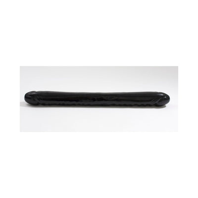 18-inch black double-ended flexible toy with realistic veined texture on a white background.