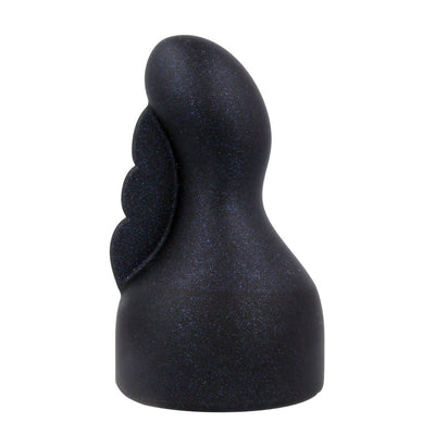 Black silicone clitoral attachment with textured side for Doxy Number 3 range, designed for targeted stimulation.