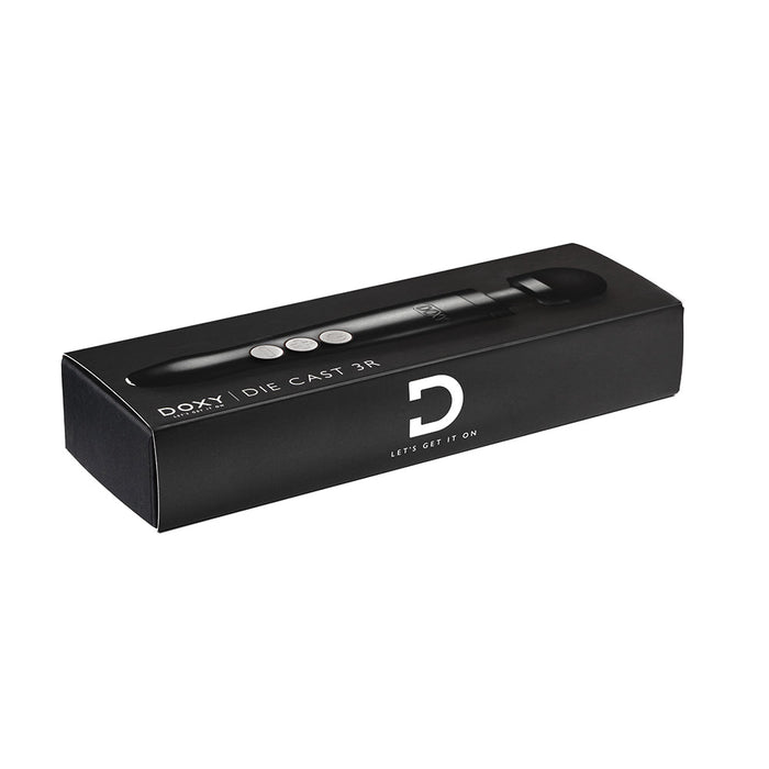Doxy Die Cast 3r Rechargeable Compact Wand Vibrator Matte Black - SexToy.com
