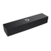 Black rectangular luxury keepsake box with silver logo on top for Doxy Die Cast Tiger Pattern product packaging.