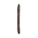 18-inch chocolate double-ended dildo with realistic texture and detailing on a white background.