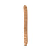 18-inch chocolate-colored double-ended dildo with realistic texture and detailing on a white background.