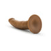 Chocolate-colored 7-inch realistic dildo with textured shaft and suction cup base for hands-free use.
