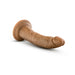 Chocolate-colored 7-inch realistic dildo with suction cup base, textured for lifelike appearance and hands-free use.
