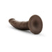 Chocolate-colored 7-inch realistic dildo with textured shaft and suction cup base for hands-free use.