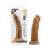 Dr. Skin 8 inch realistic chocolate-colored dildo with suction cup base shown in packaging and standalone.