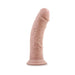 Realistic 8-inch chocolate-colored dildo with suction cup base for hands-free use and versatile play.