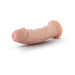 Realistic 8-inch chocolate-colored dildo with suction cup base for hands-free use and versatile play.