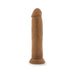 Vanilla-colored 9.5 inch realistic dildo with suction base, detailed texture and lifelike design.