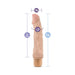 Beige realistic vibrator with detailed texture, 8.5 inches long, 7 inches insertable length, and 5.75-inch girth measurement.