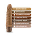 Mocha-colored 7.25-inch vibrating cock with multispeed settings and body-safe, waterproof design.
