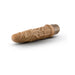 Mocha-colored 7.25-inch realistic vibrating adult toy with textured surface and multi-speed control base.