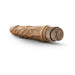 Mocha-colored 7.25-inch realistic vibrating adult toy with textured veins and adjustable speed dial base.