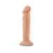 Vanilla-colored realistic 6-inch dildo with suction base standing upright on white background