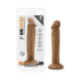Vanilla-colored 6-inch realistic dildo with suction cup base shown in and out of clear packaging.
