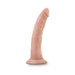 Realistic 7.5-inch self-lubricating dildo with suction cup base in natural skin tone.