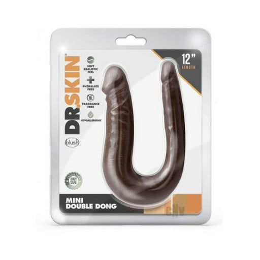 Dr. Skin Mini Double Dong Chocolate | SexToy.com